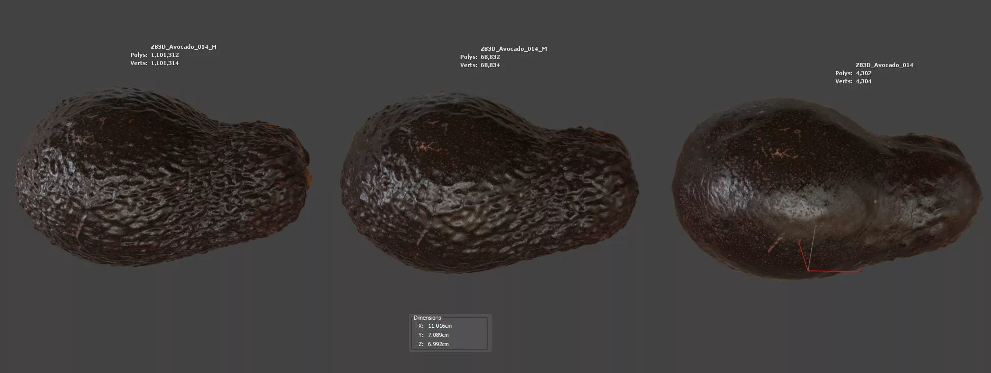 Avocado 3D model_5