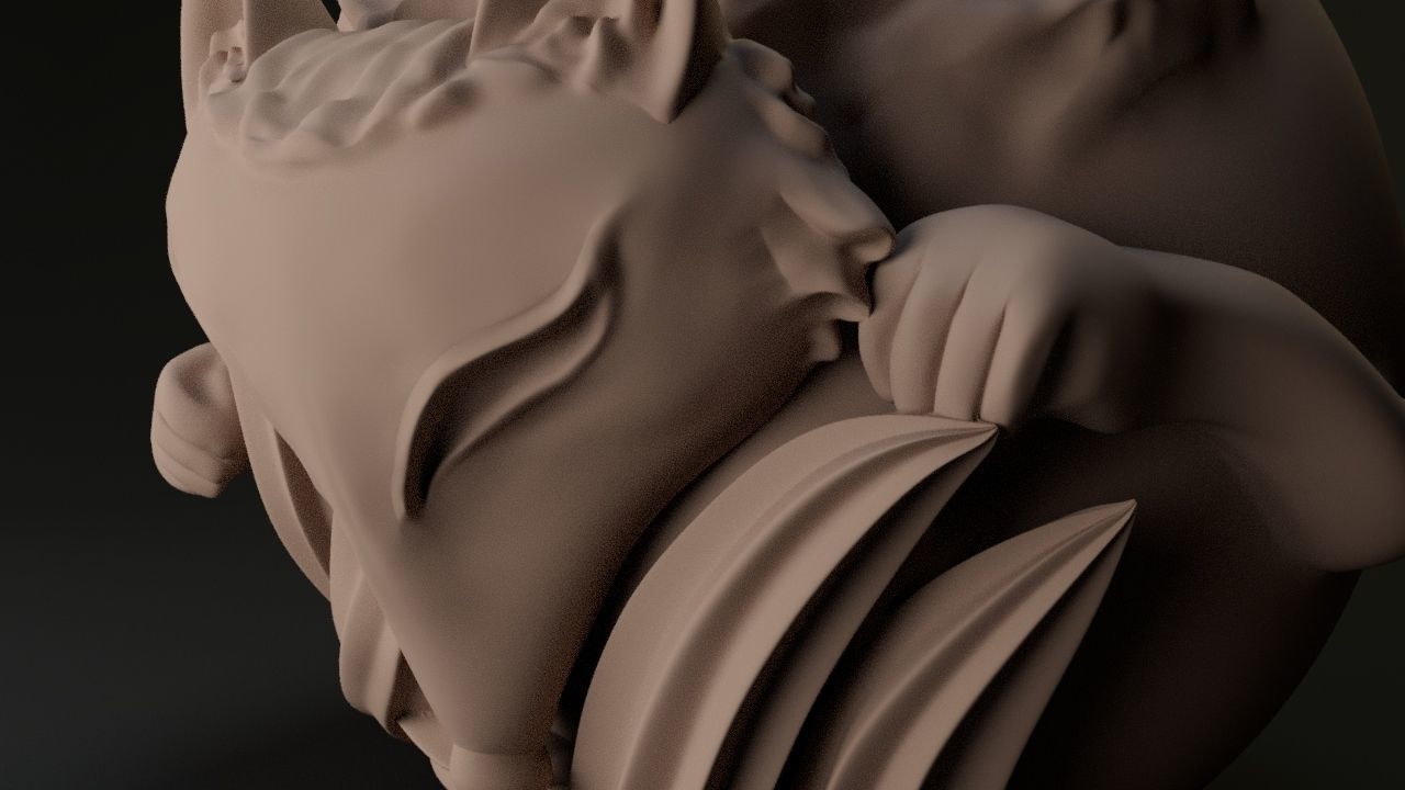 fox candel 3D print model_10