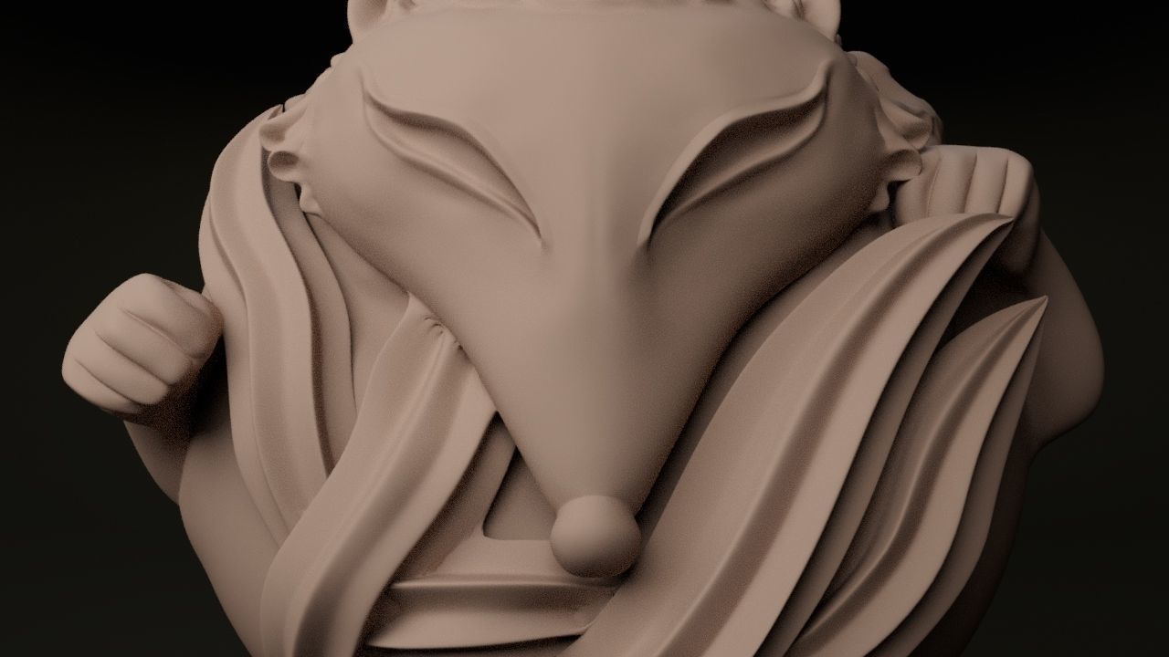 fox candel 3D print model_12