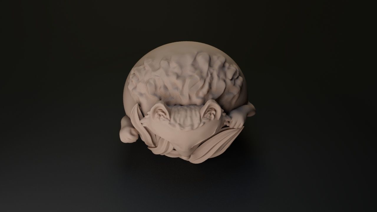 fox candel 3D print model_5