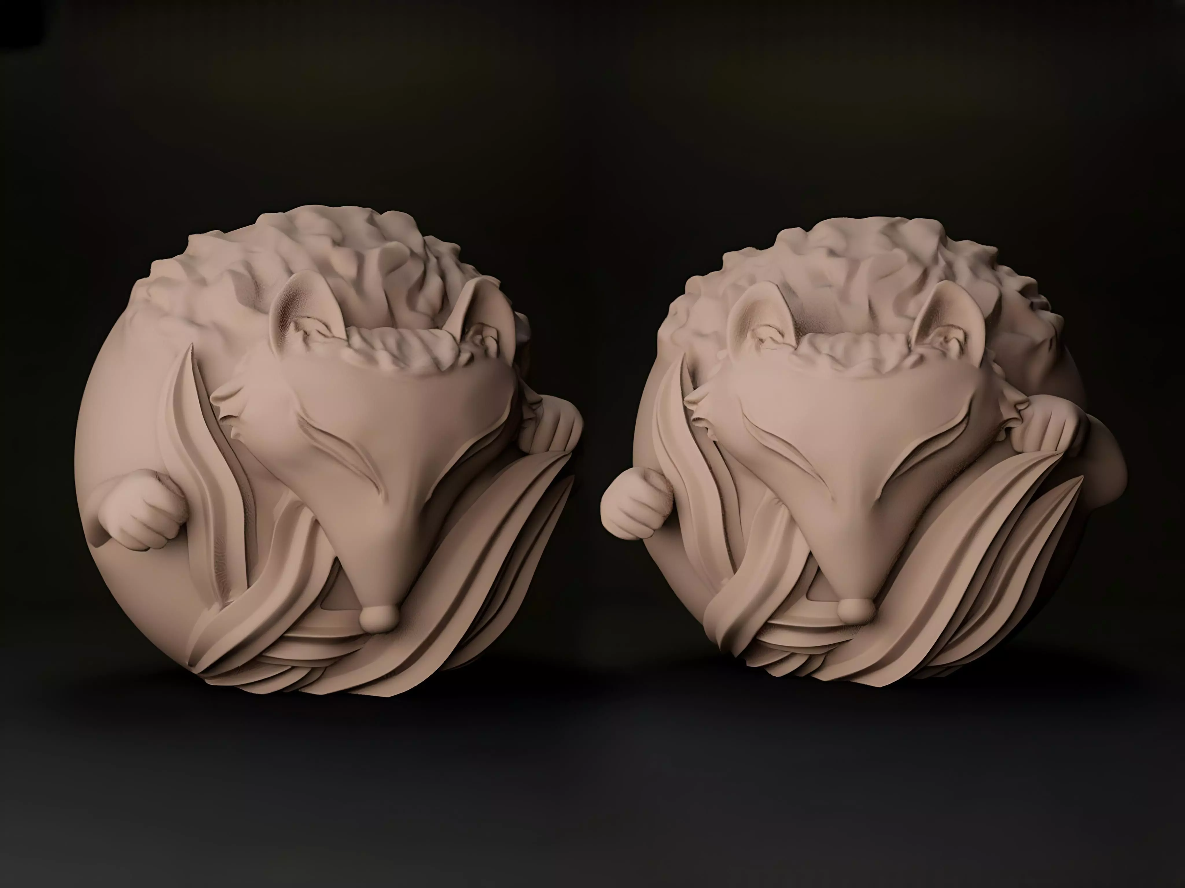 fox candel 3D print model_0