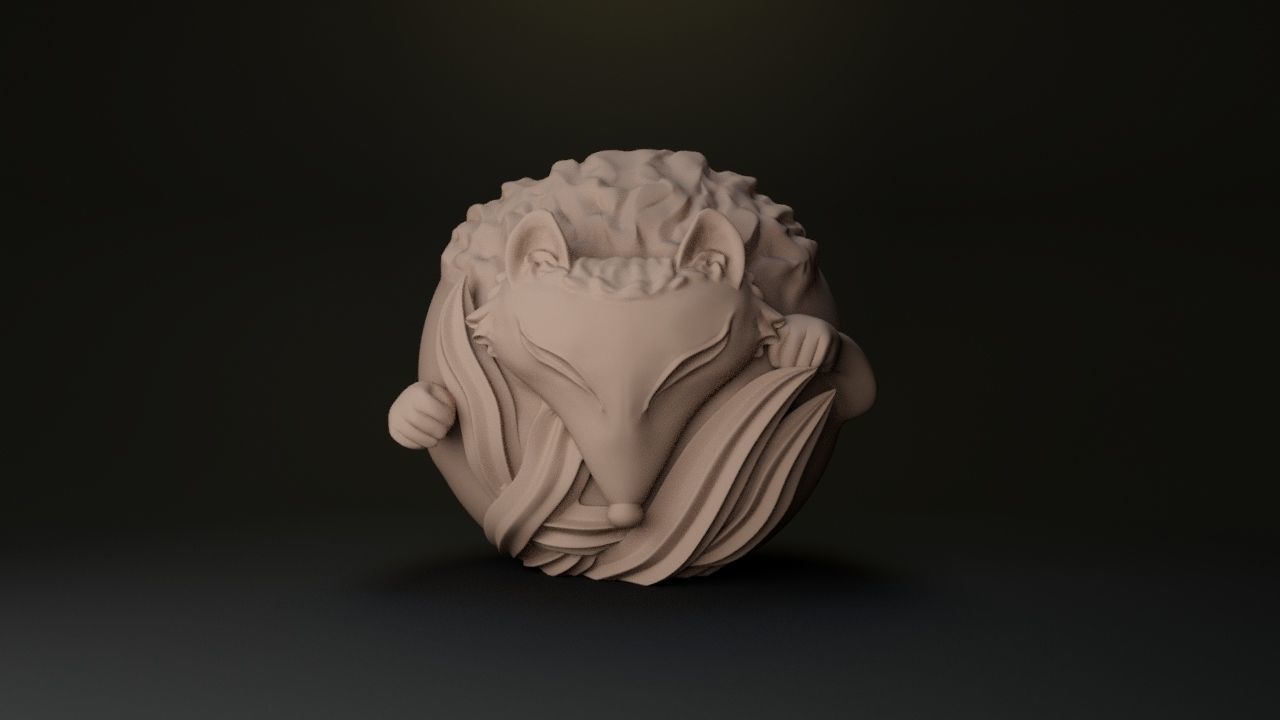 fox candel 3D print model_1