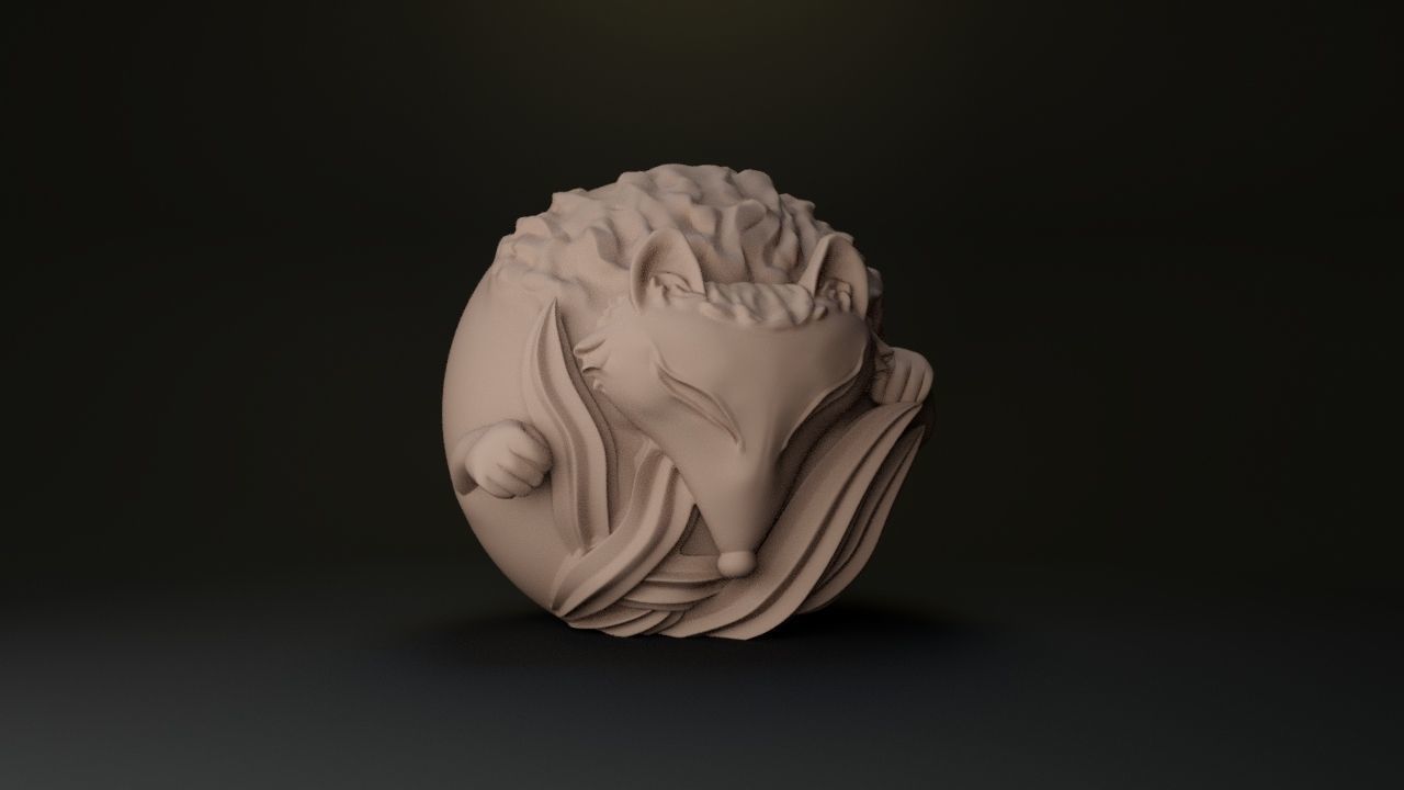 fox candel 3D print model_3