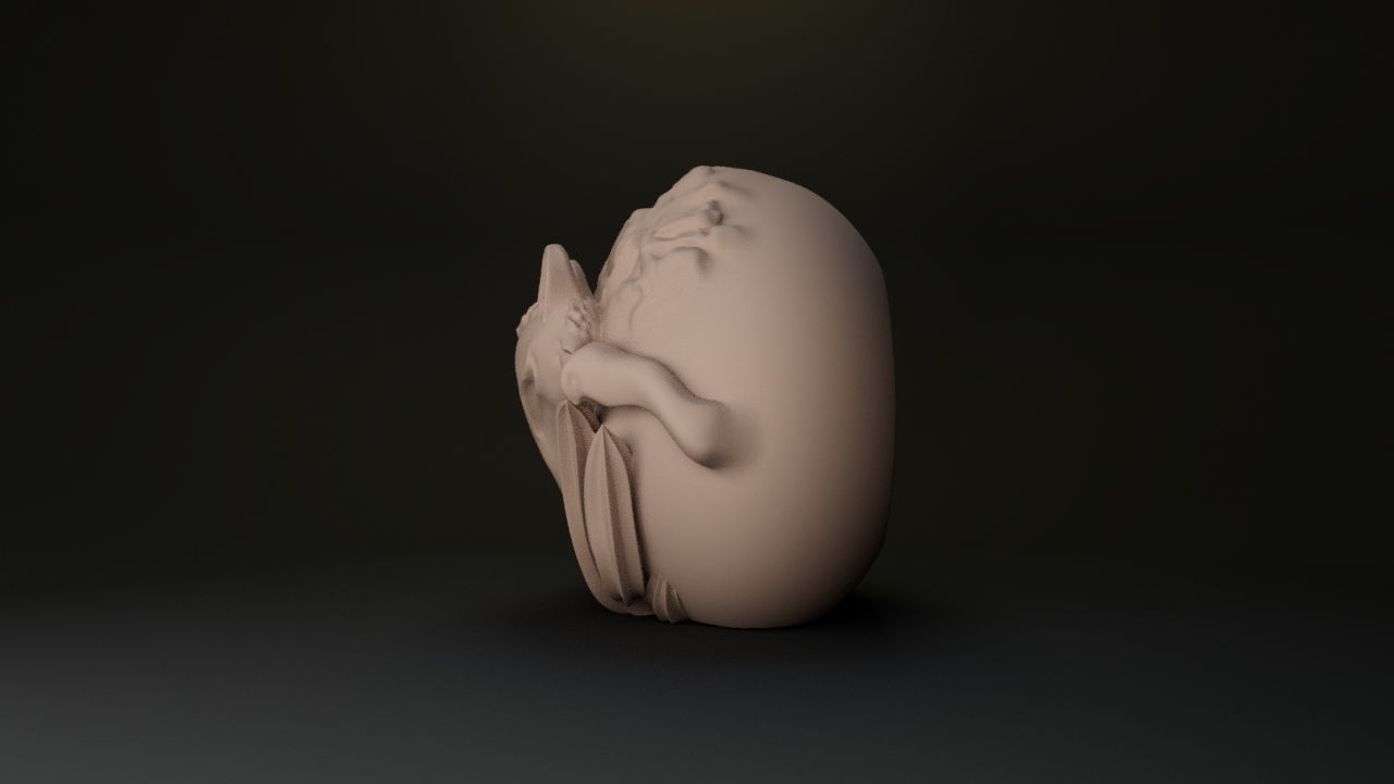 fox candel 3D print model_7