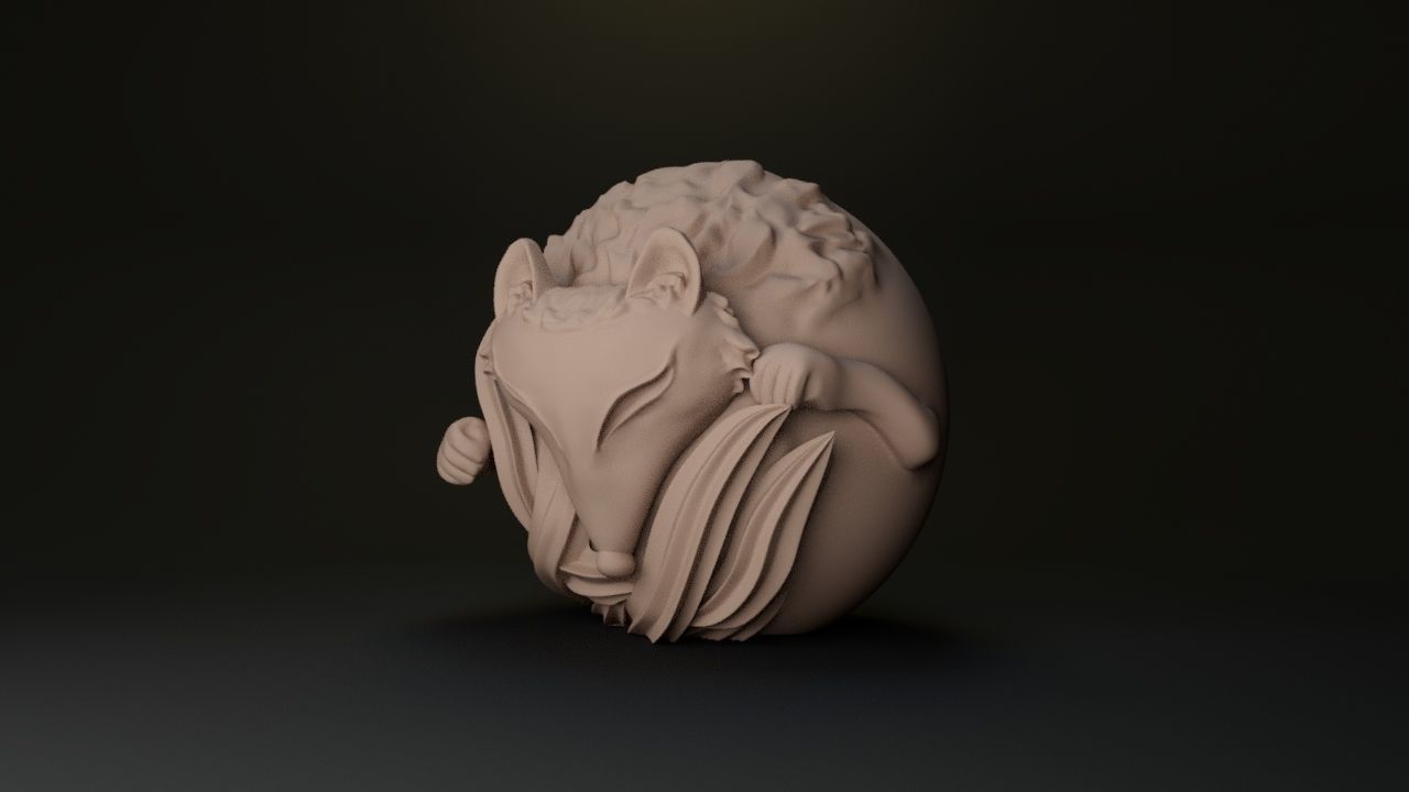 fox candel 3D print model_2