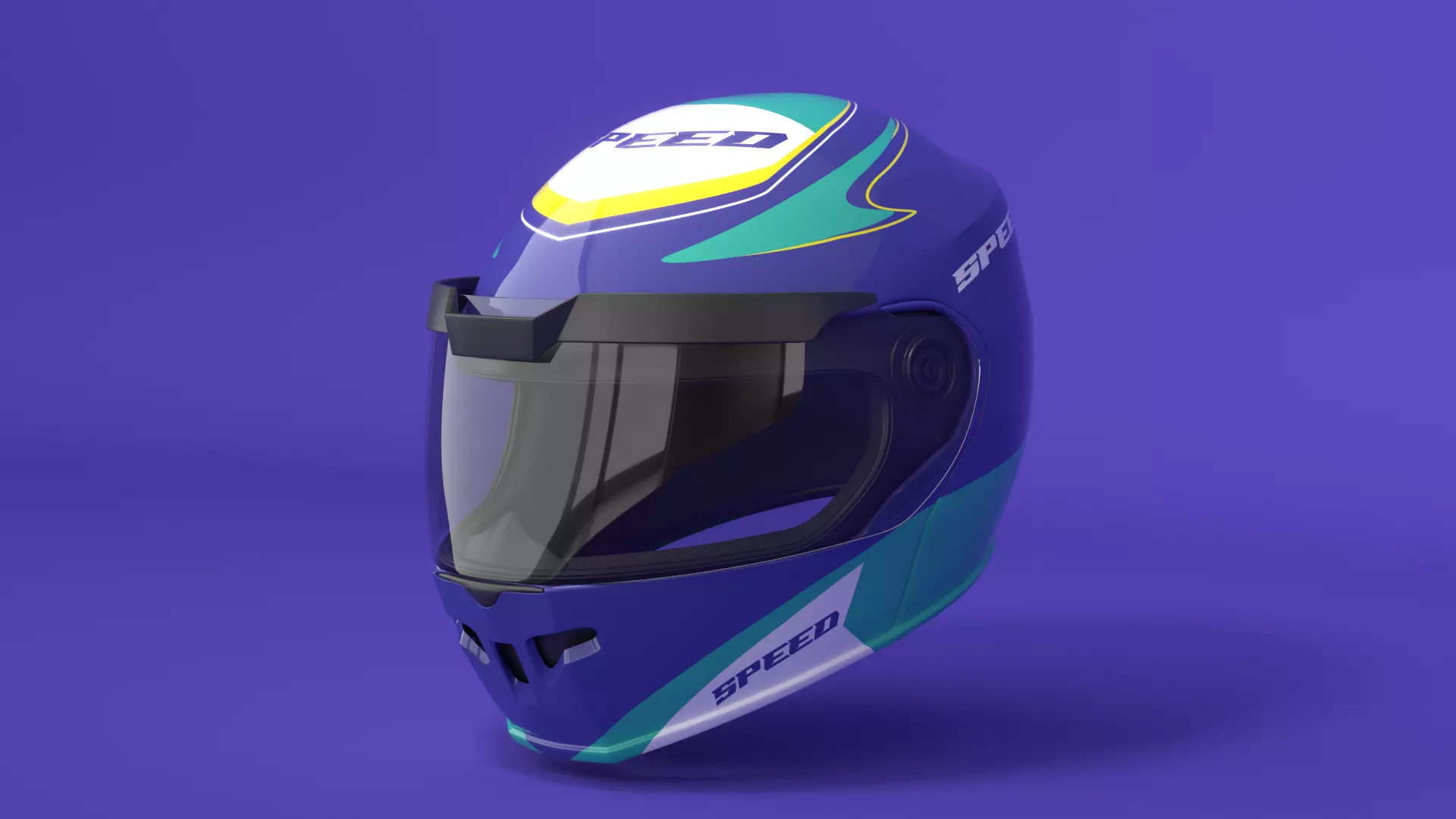 Racing Helmet 3D model_0