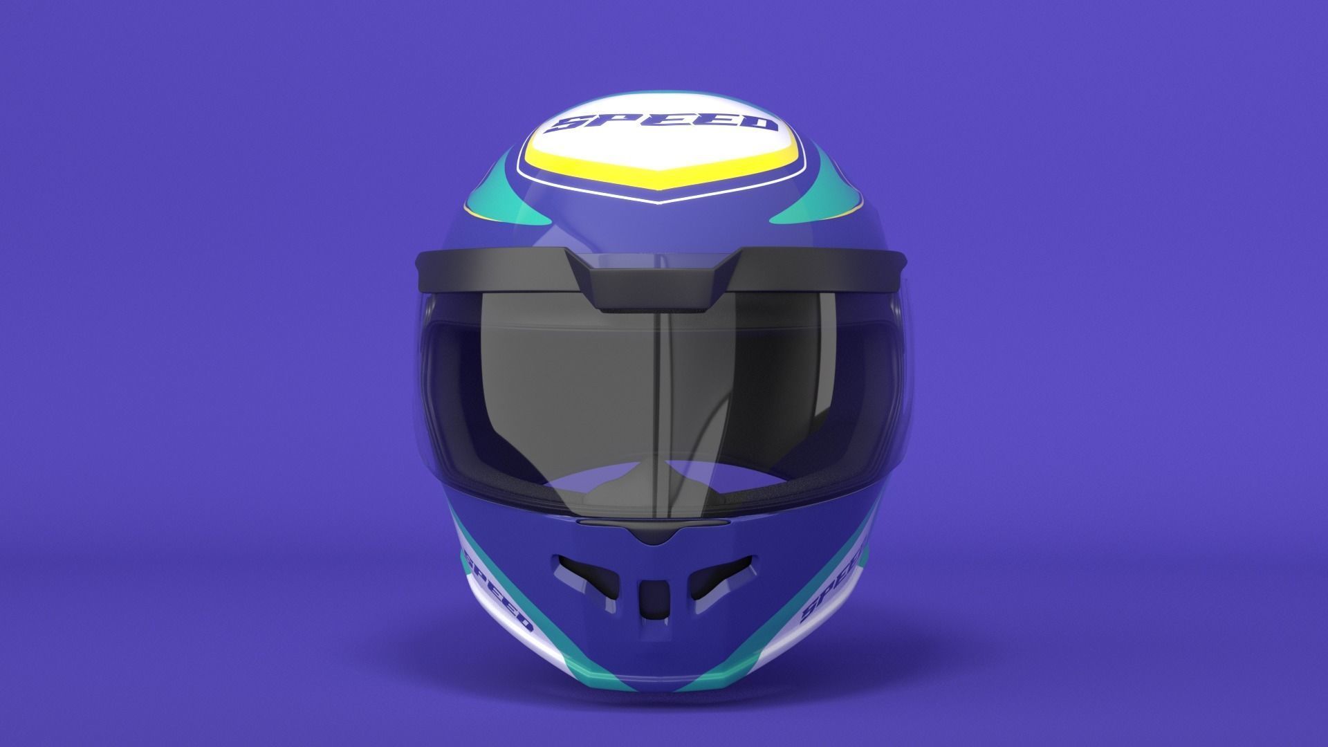 Racing Helmet 3D model_4