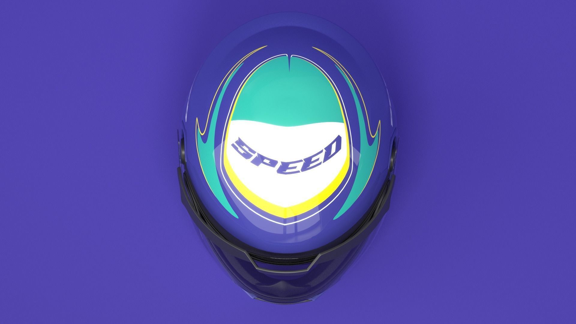 Racing Helmet 3D model_6