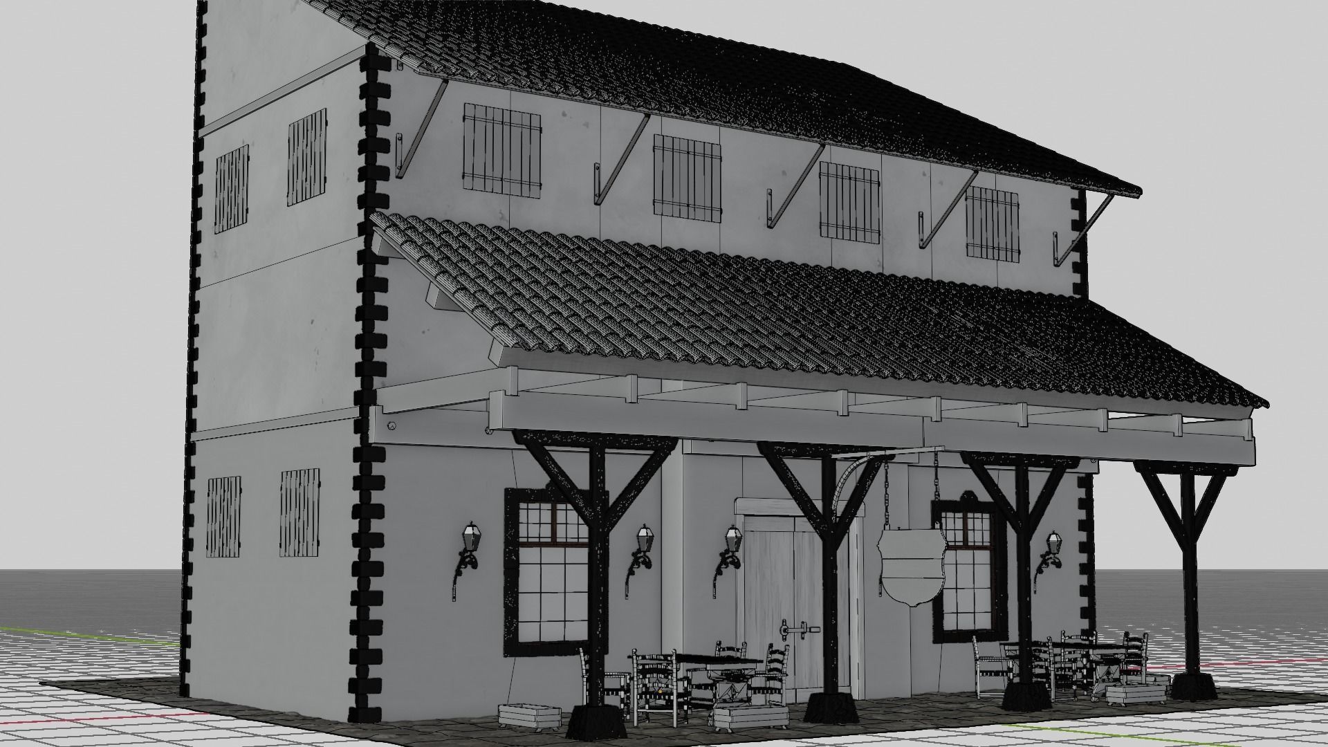 Medieval Inn   3D model_7