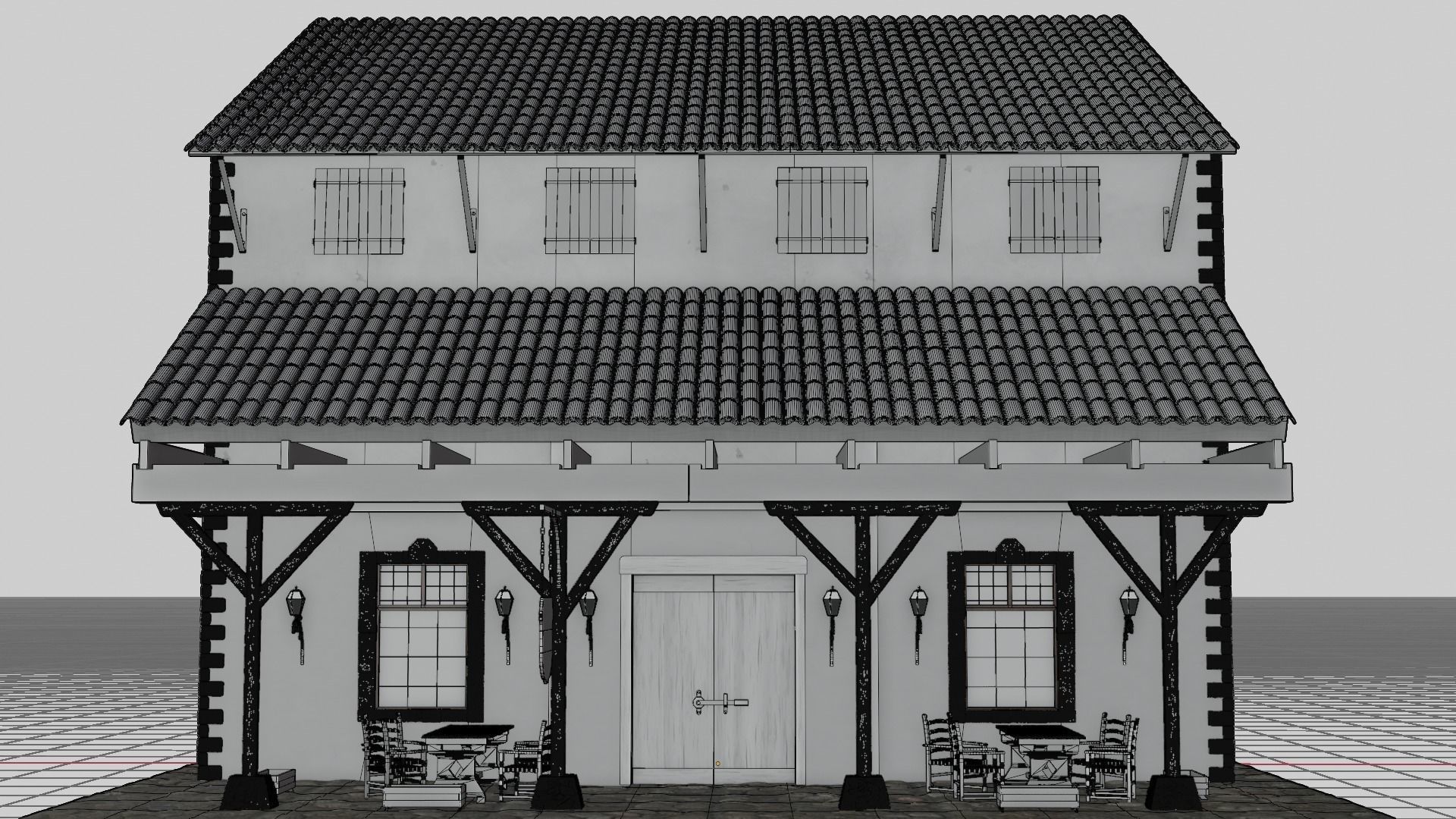 Medieval Inn   3D model_8