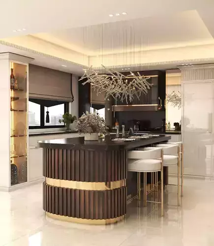 Interior Scene kitchen 3D Model