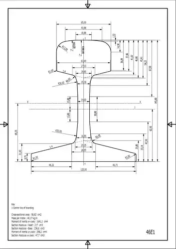 British Standard-EN13674  46E1 train