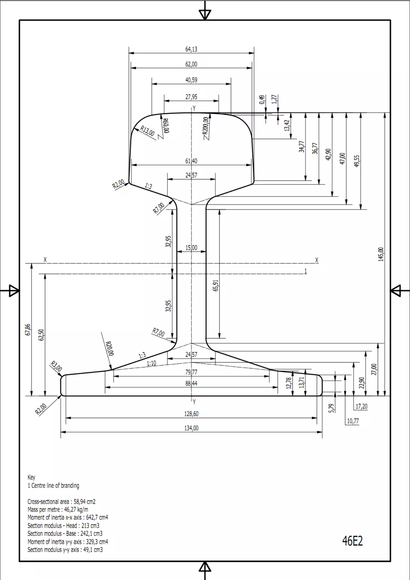 British Standard-EN13674 46E2 rail 3D model