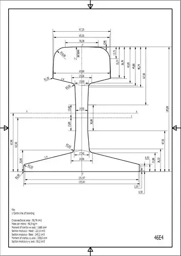 British Standard-EN13674  46E4  rail