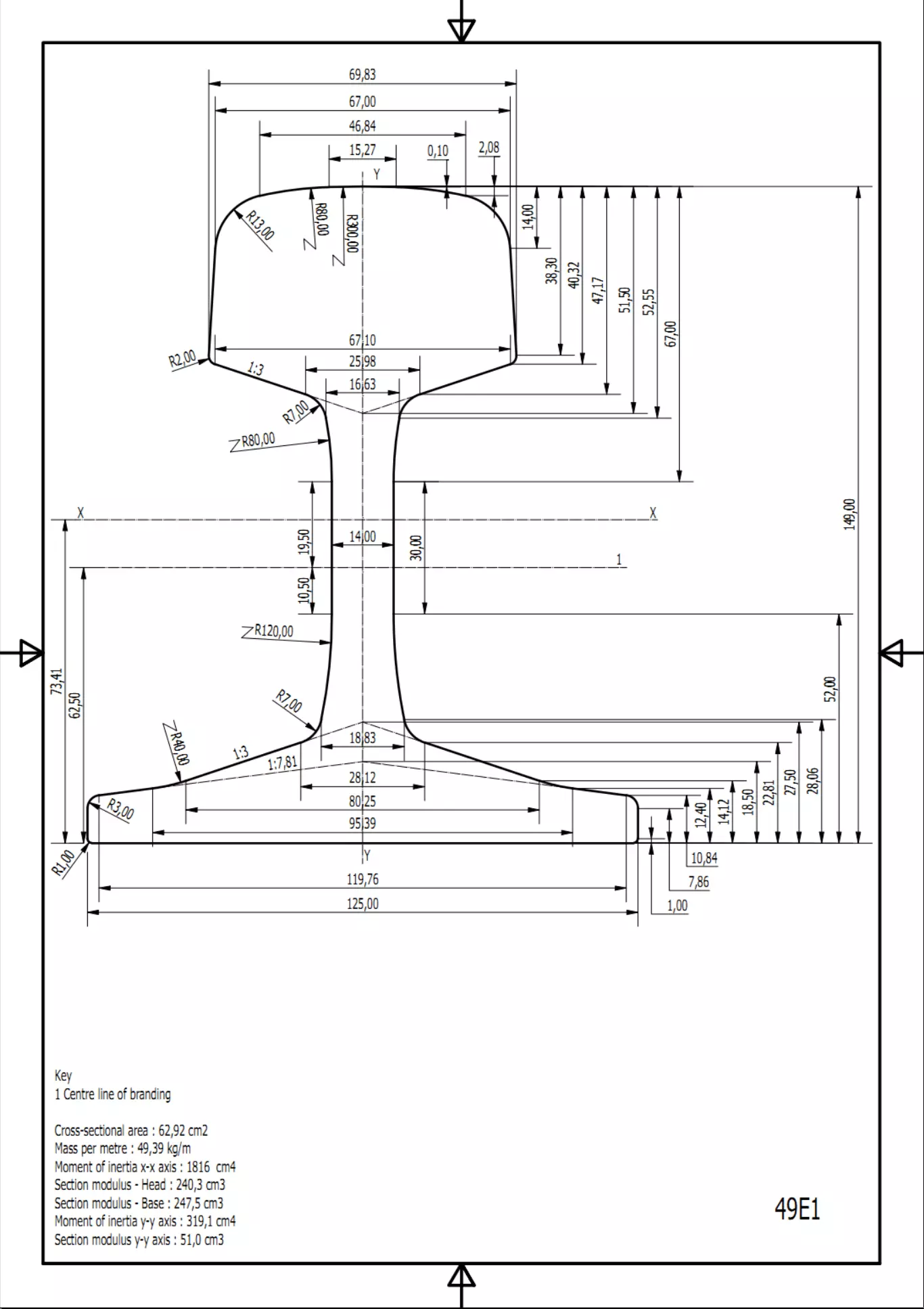 British Standard-EN13674 49E1 rail 3D model_0