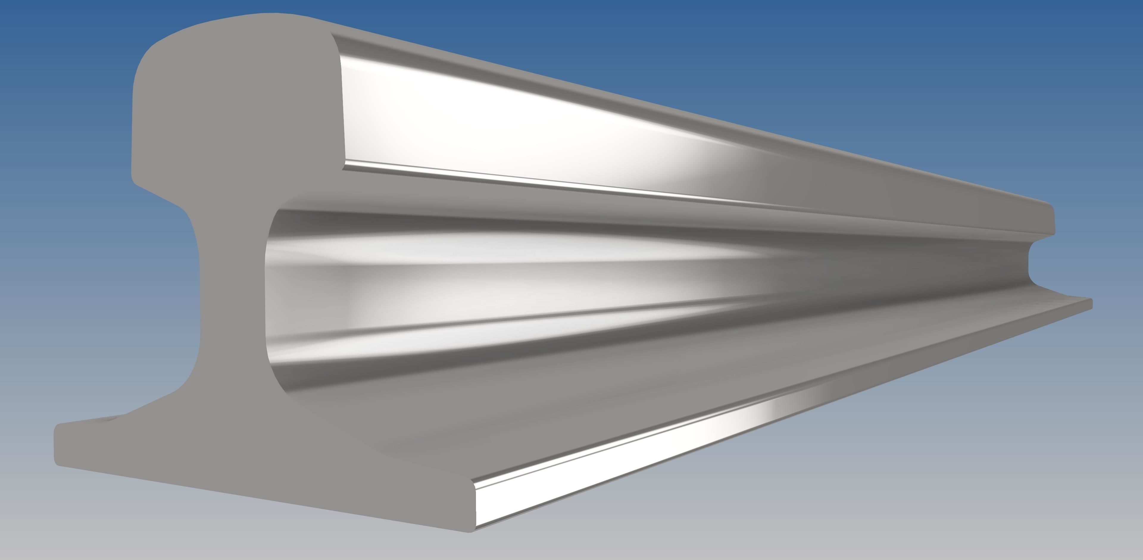 British Standard-EN13674  49E4 rail 3D model_3