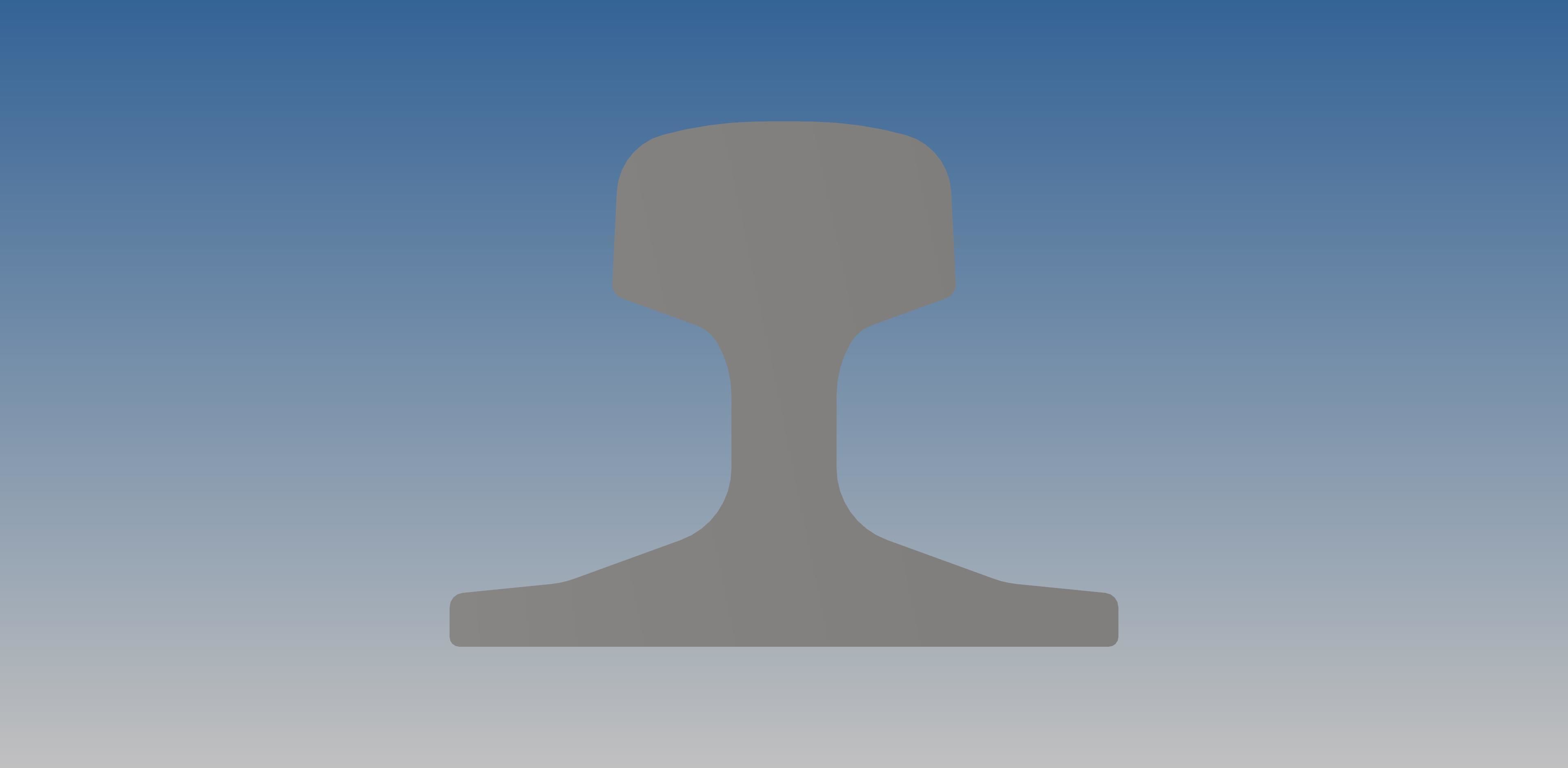 British Standard-EN13674  49E4 rail 3D model_2