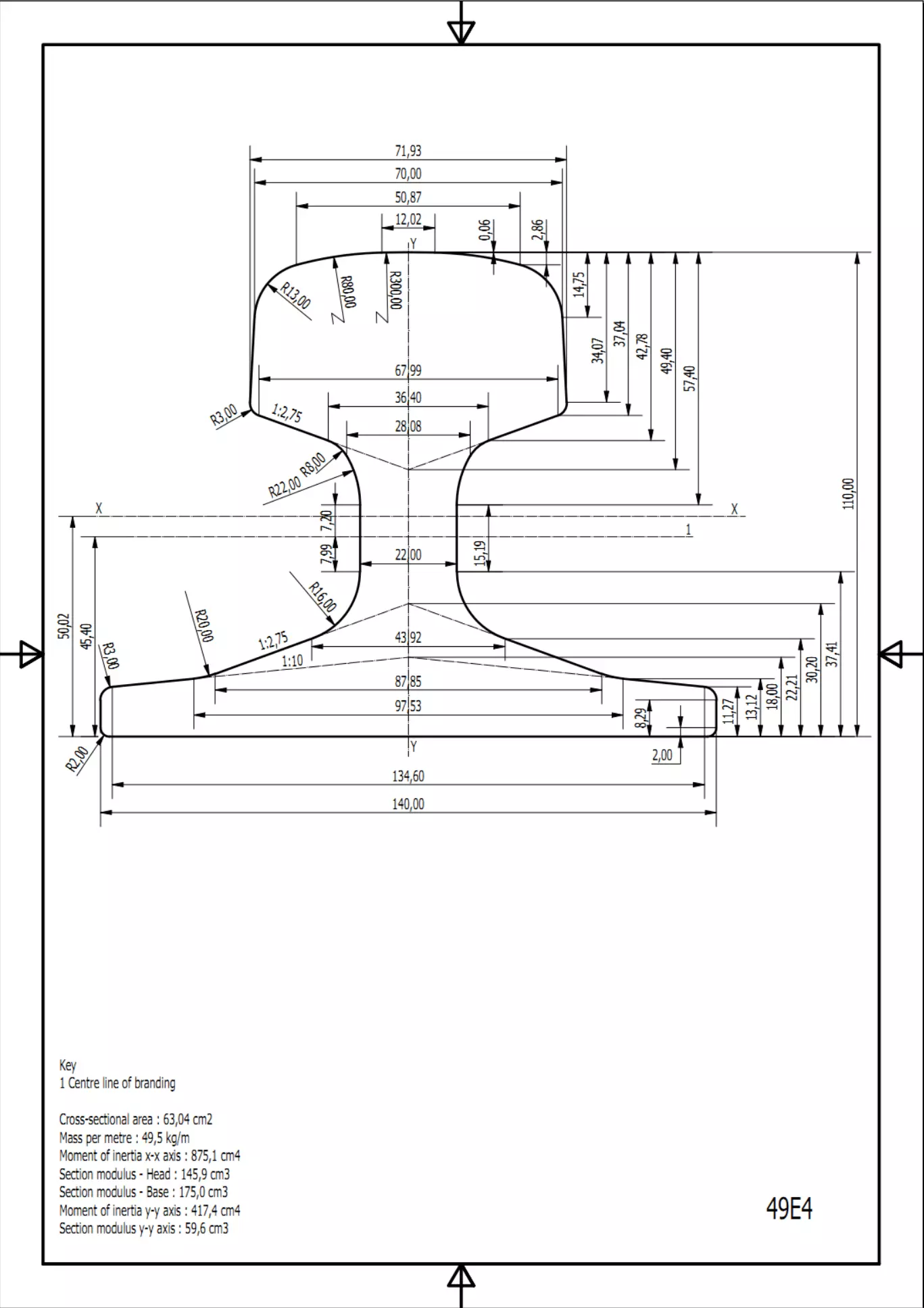 British Standard-EN13674  49E4 rail 3D model_0