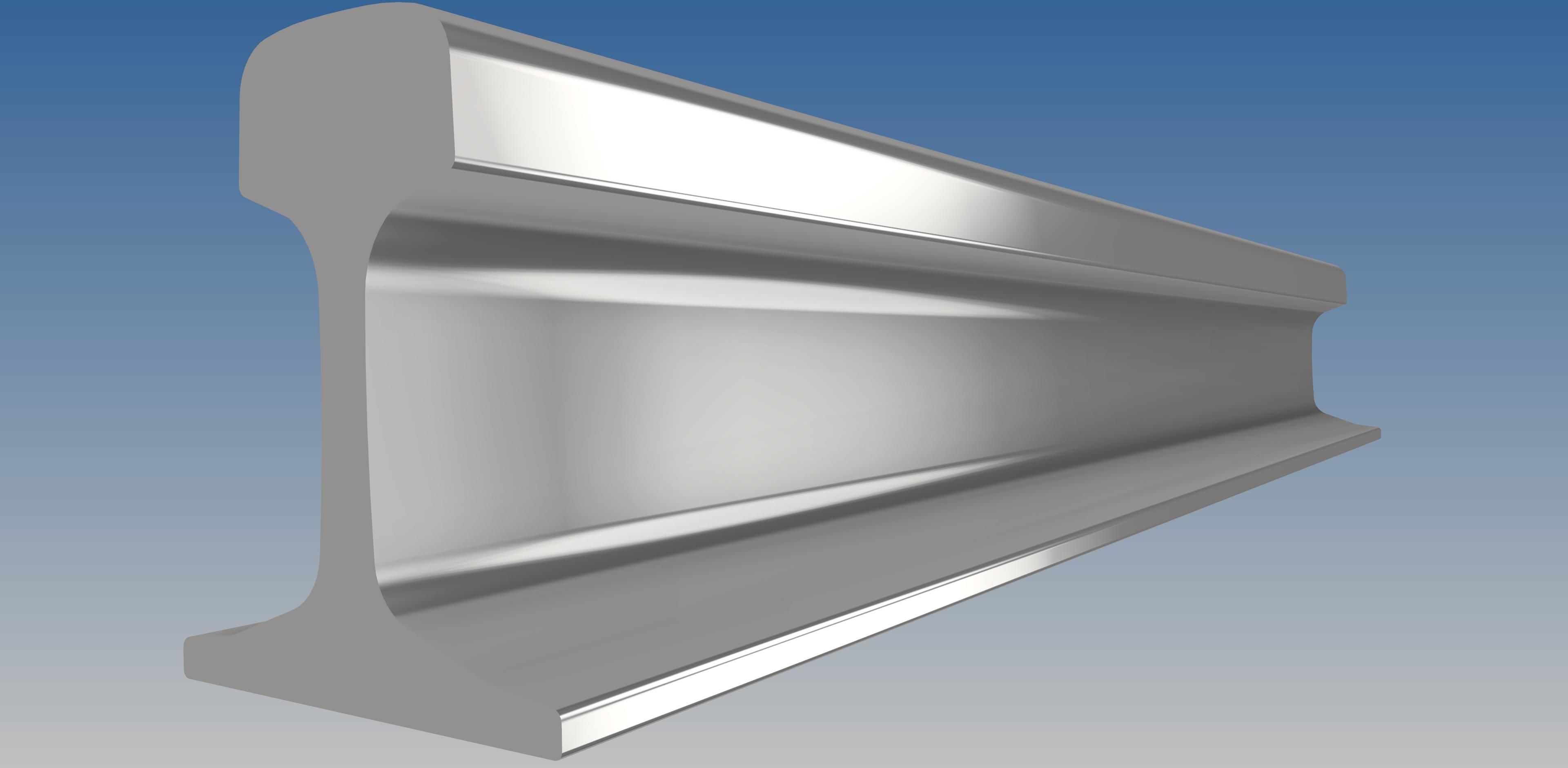 British Standard-EN13674 50E4 rail 3D model_3