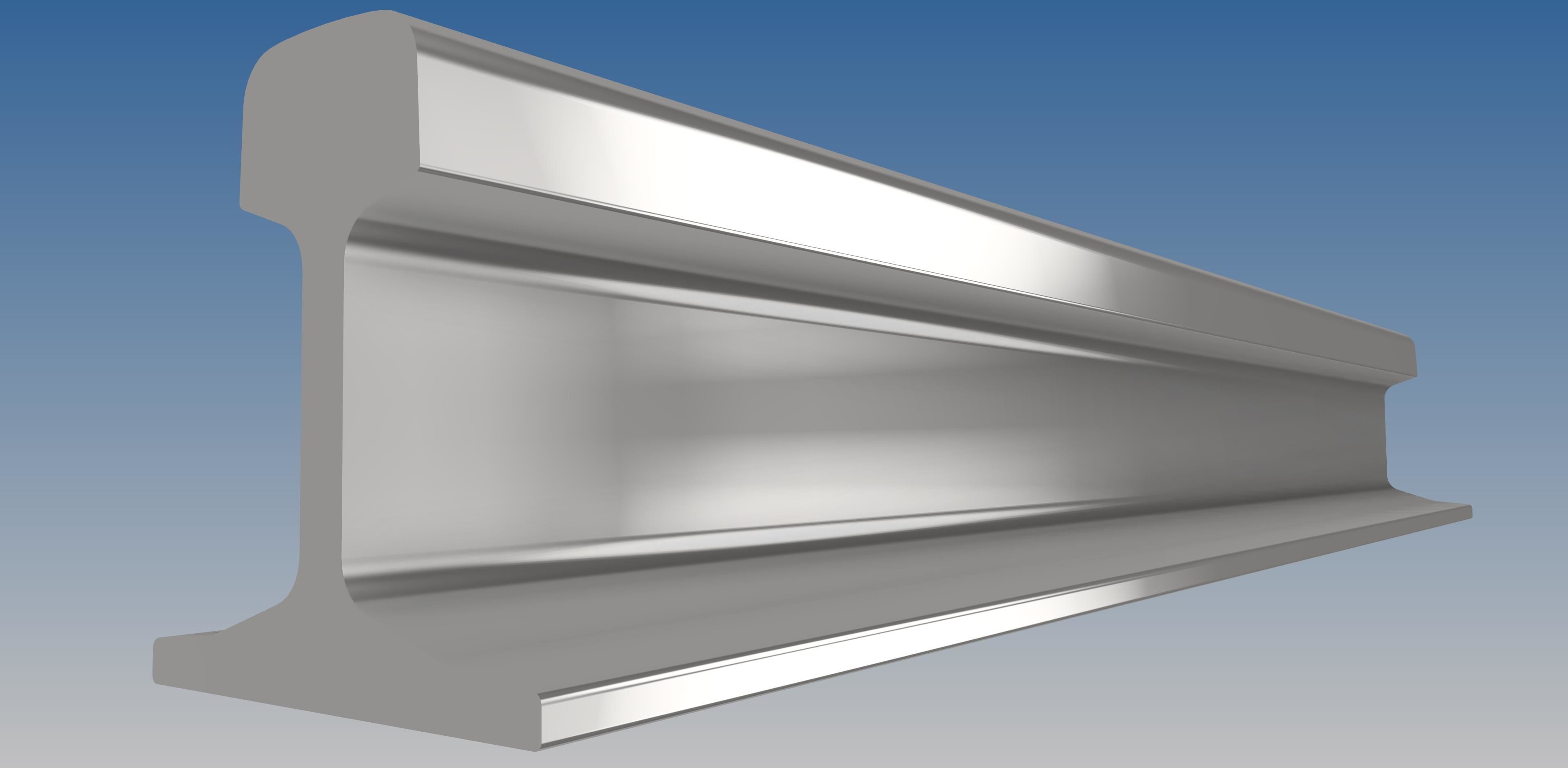 British Standard-EN13674 50E6 rail 3D model | CGTrader