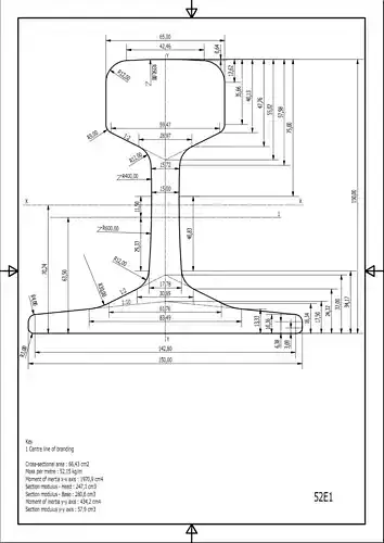 British Standard-EN13674 52E1 rail
