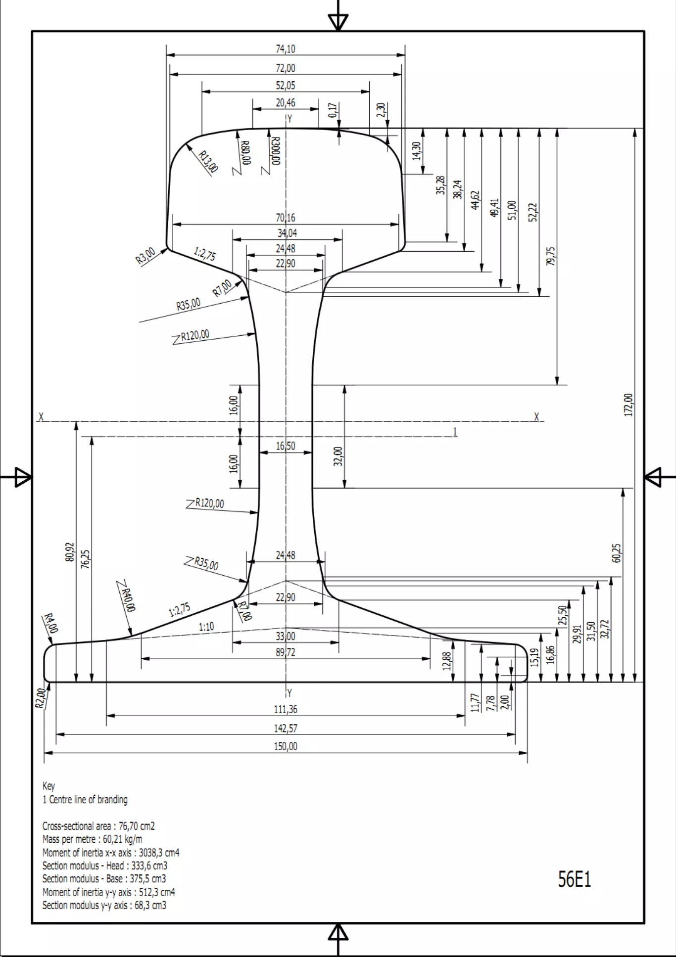 British Standard-EN13674 60E1 rail 3D model