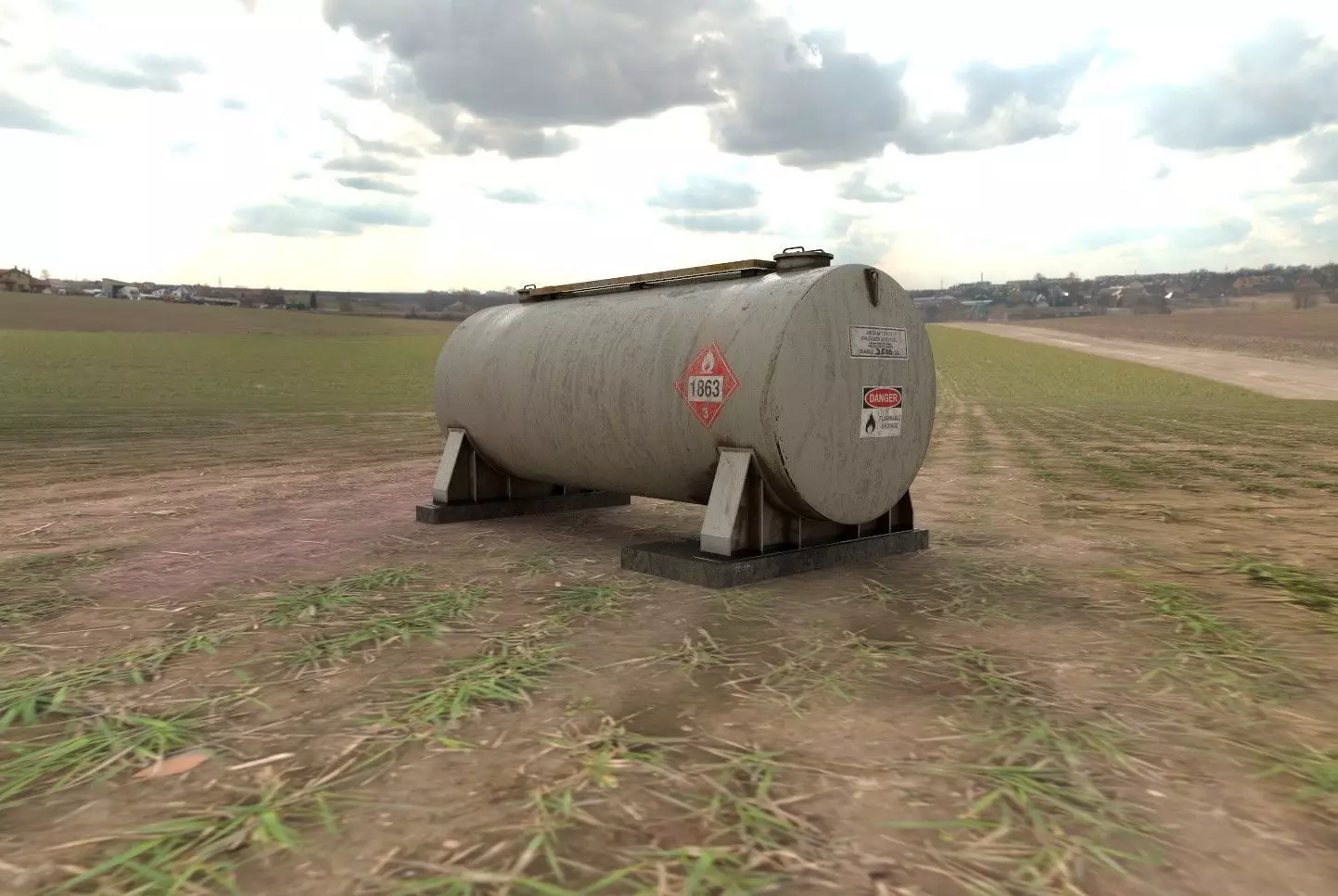 Fuel Tank 01 game ready msfs  Low-poly 3D model_0