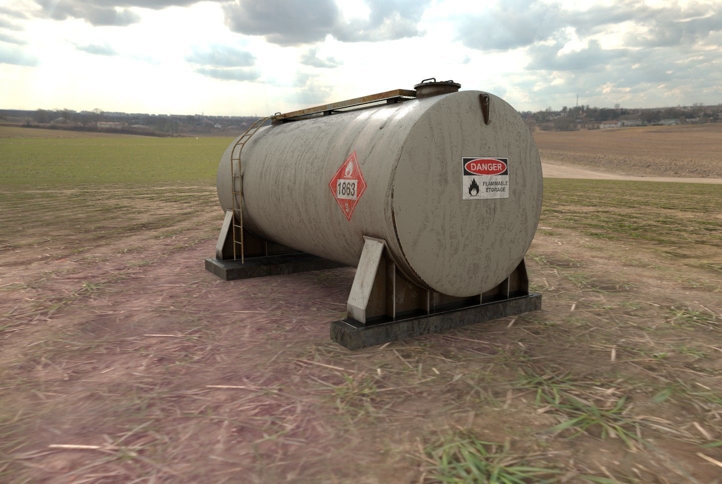Fuel Tank 01 game ready msfs  Low-poly 3D model_5