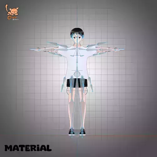 Male Anime Basic Vtuber VRM 3D model
