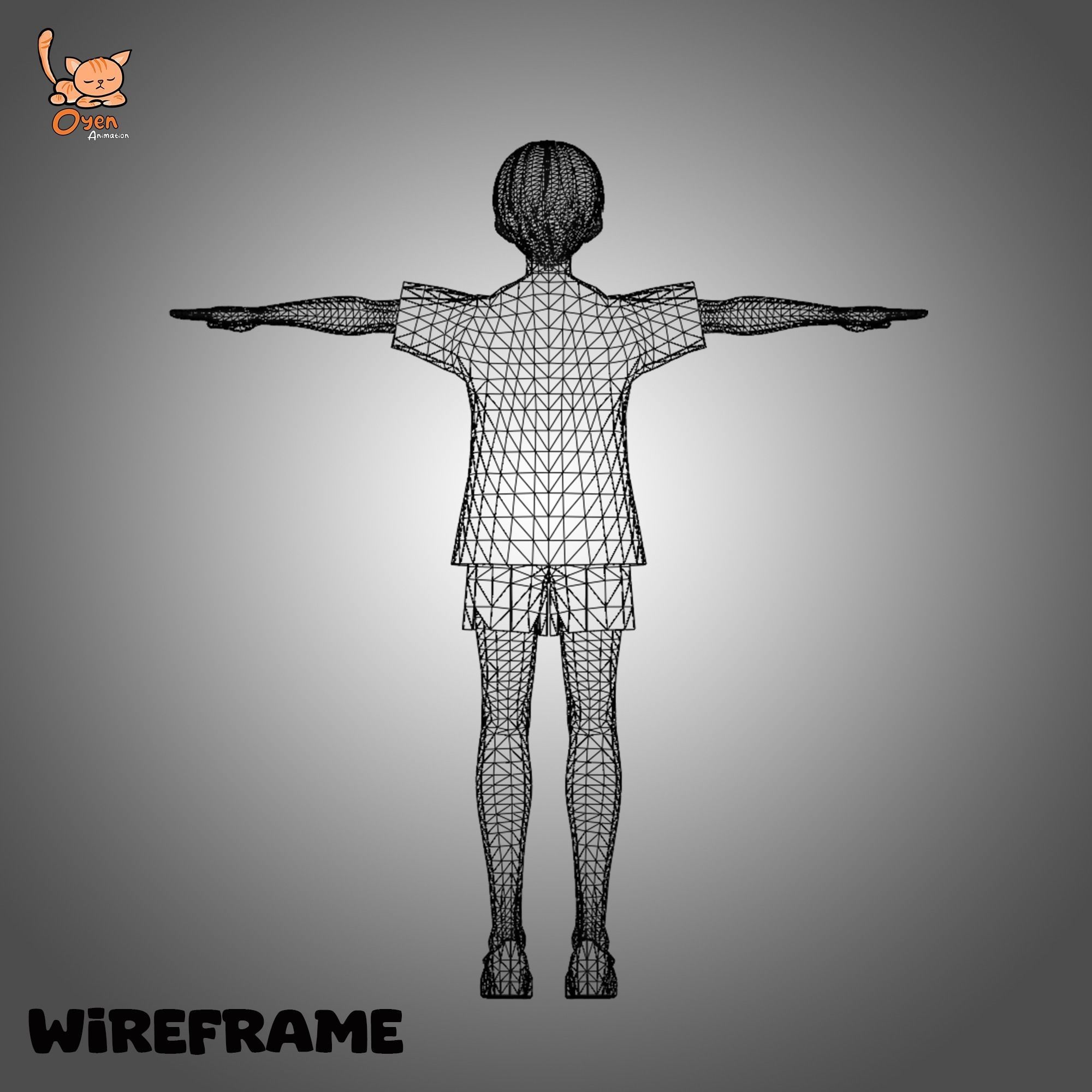 Male Anime Basic Vtuber VRM 3D model_16