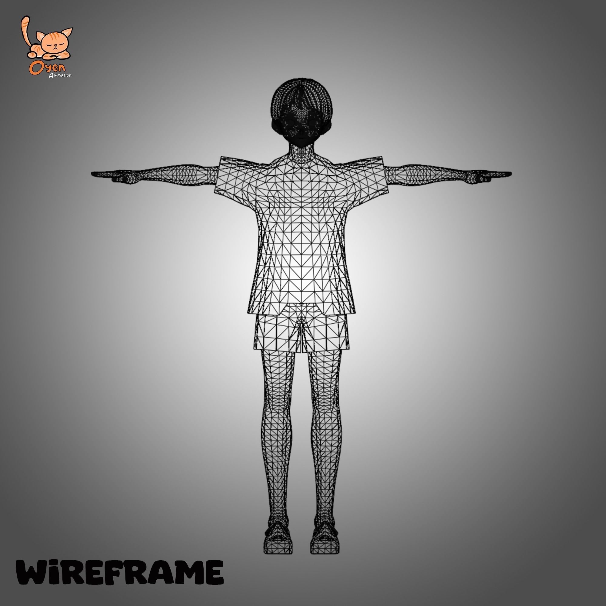 Male Anime Basic Vtuber VRM 3D model_14