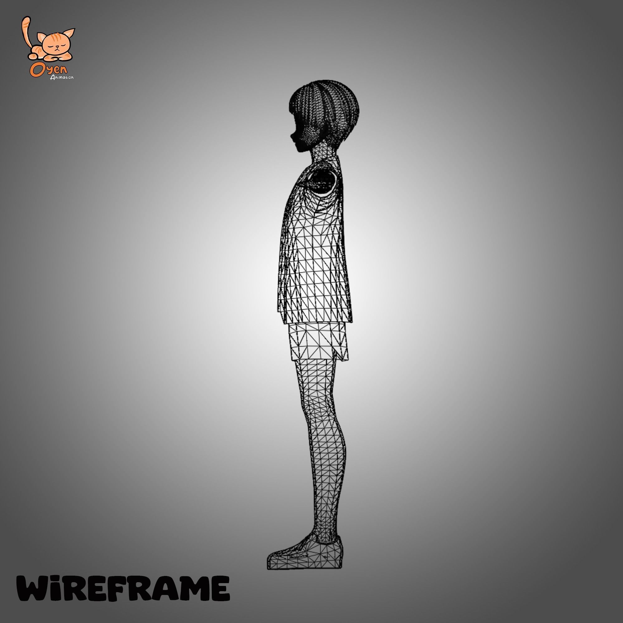 Male Anime Basic Vtuber VRM 3D model_17