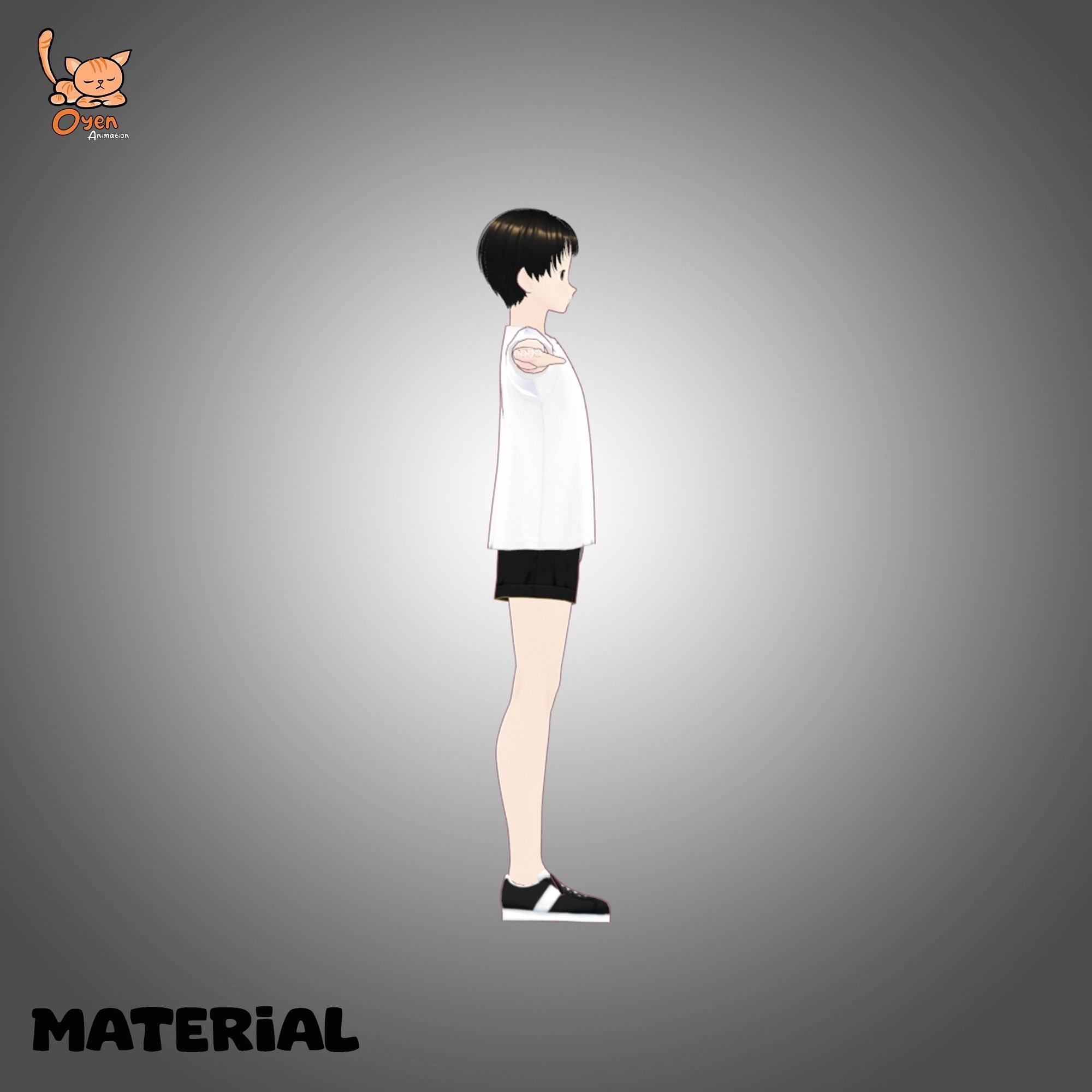 Male Anime Basic Vtuber VRM 3D model_5