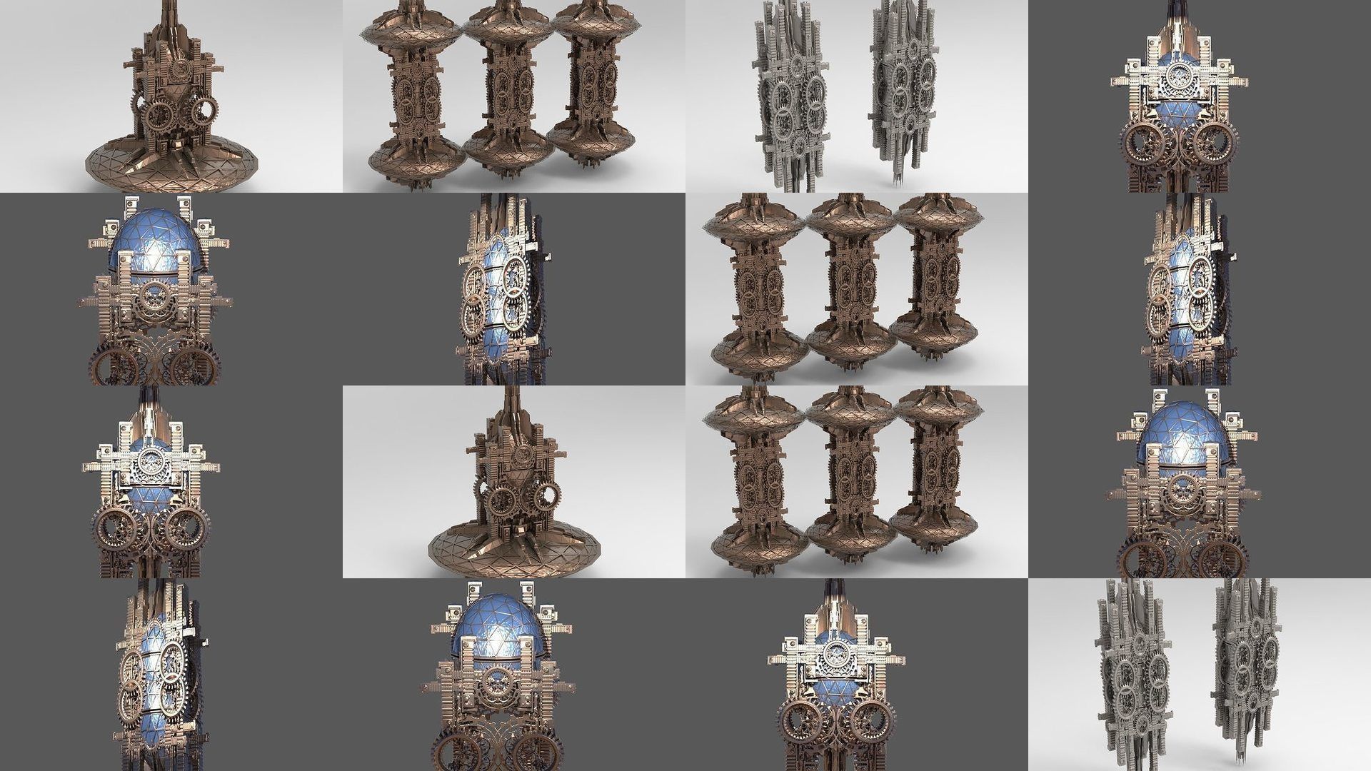 Sci Fi Modern art deco City tower collection 1 _7