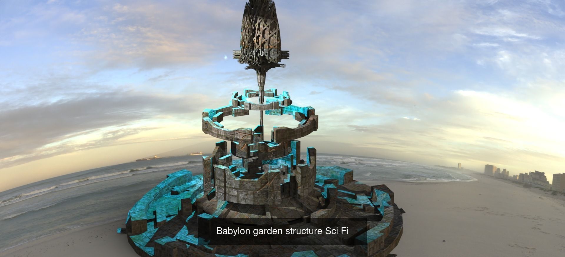 Sci Fi Modern art deco City tower collection 1 _52