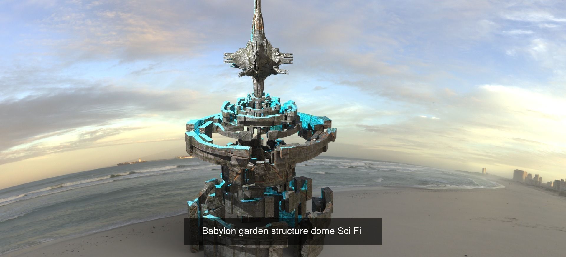 Sci Fi Modern art deco City tower collection 1 _53