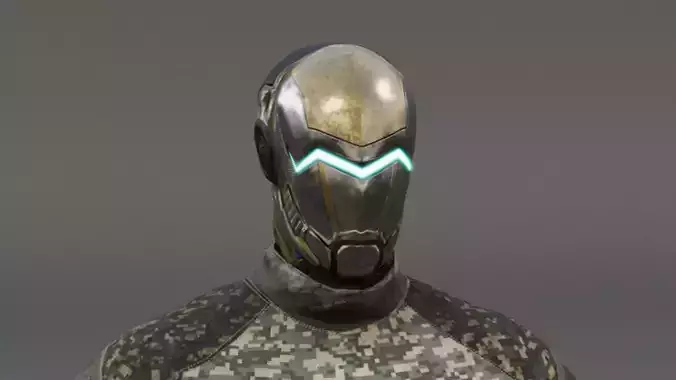 Robot Soldier Low-poly 3D model
