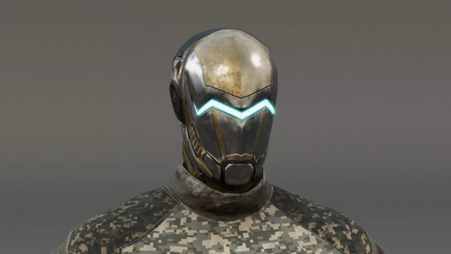 Robot Soldier Low-poly 3D model_0