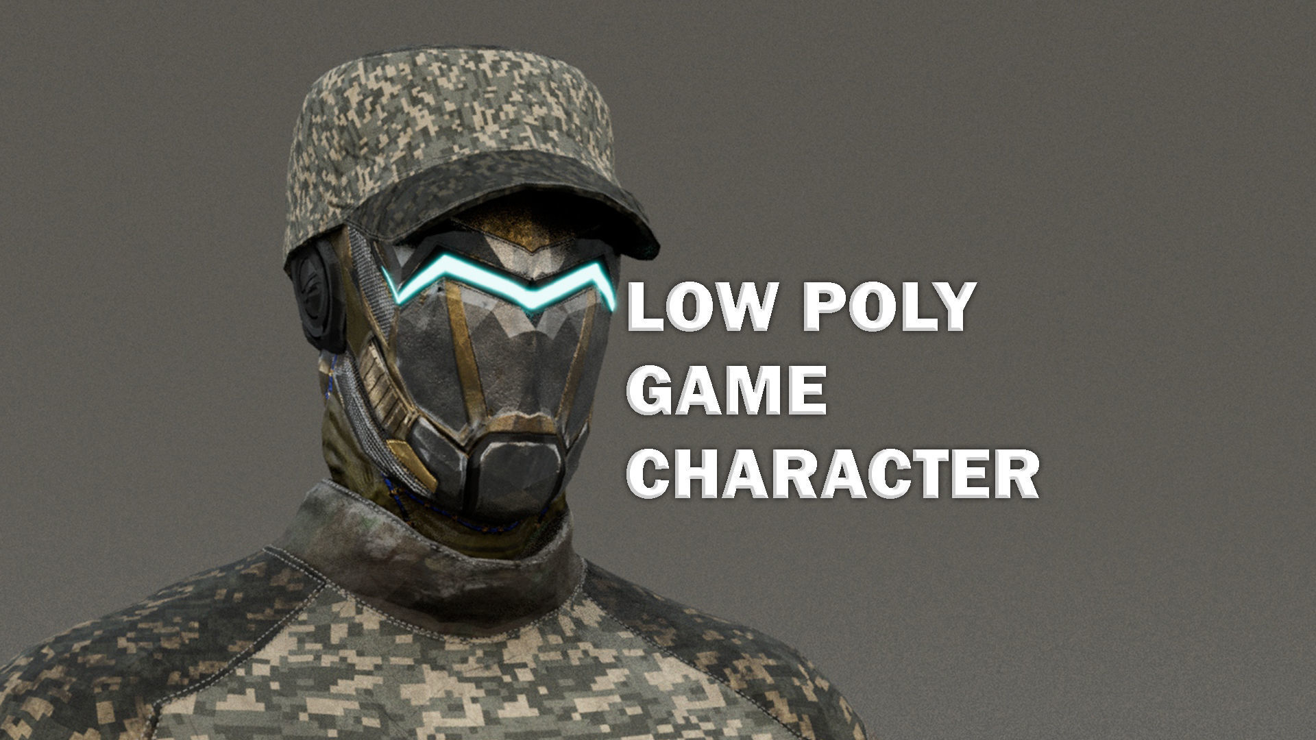 Robot Soldier Low-poly 3D model_7