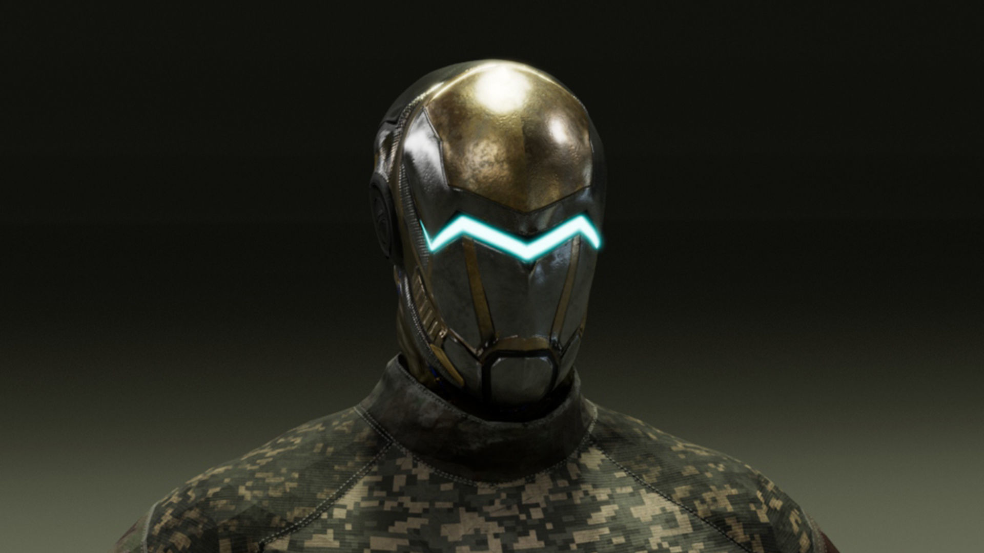 Robot Soldier Low-poly 3D model_1