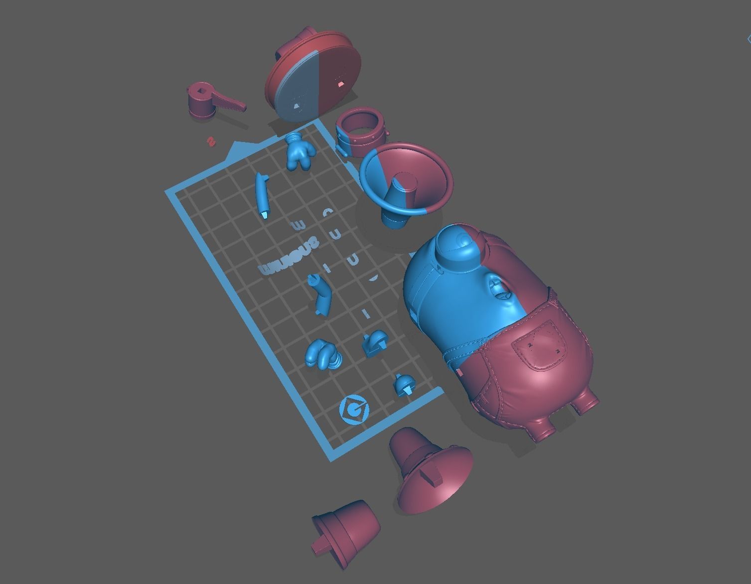 Minion BidoBido 3D print model_8