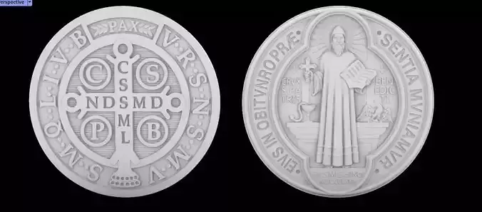 Saint Benedict medal 3D print model