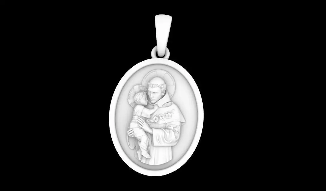 Saint Anthony pendant 3D print model