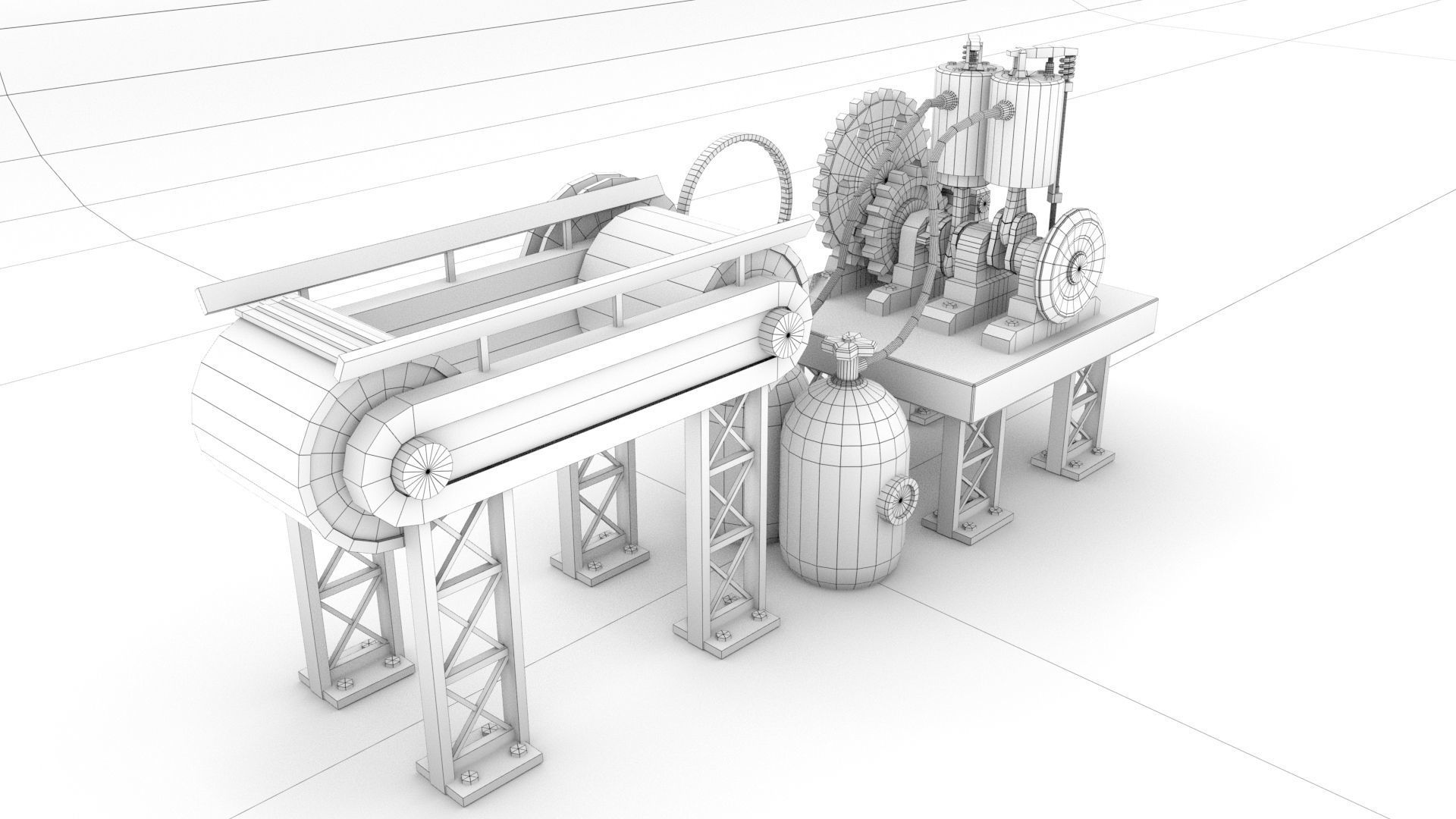 laos Rigging Mechanical Low-poly 3D model_6