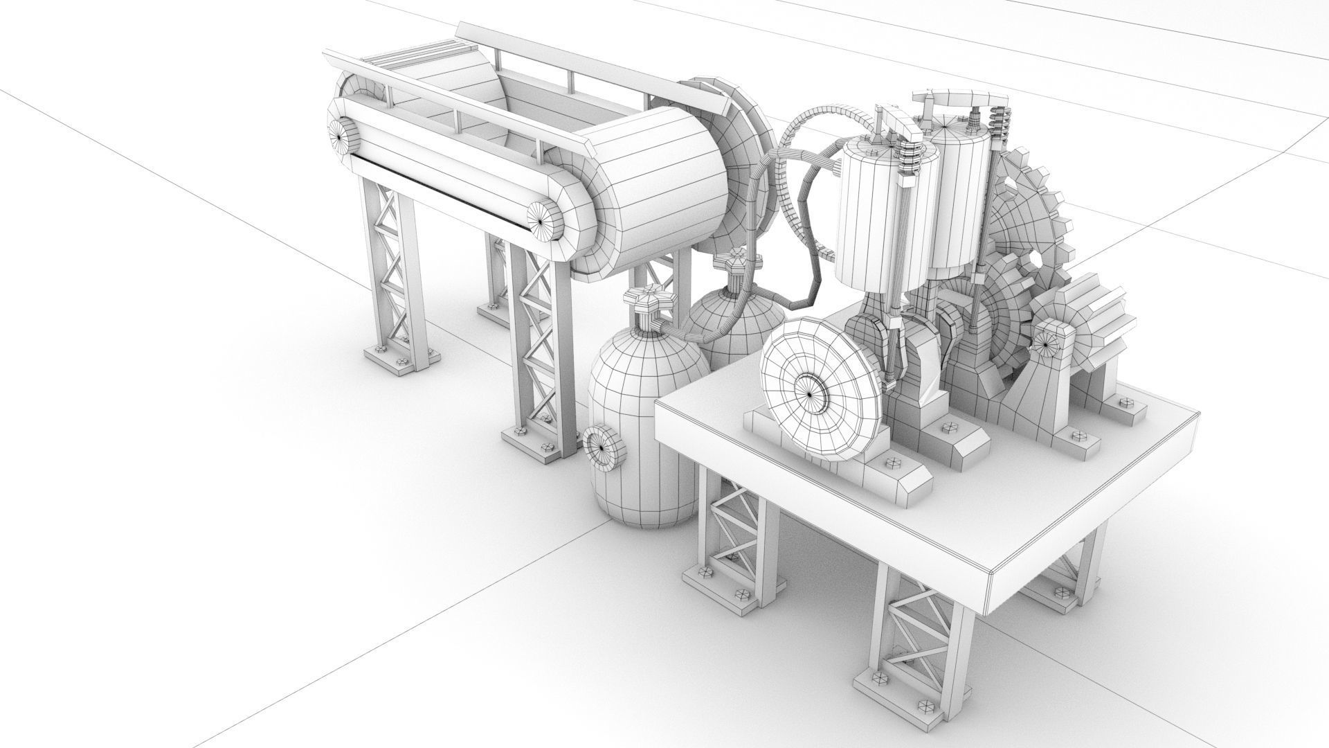 laos Rigging Mechanical Low-poly 3D model_7