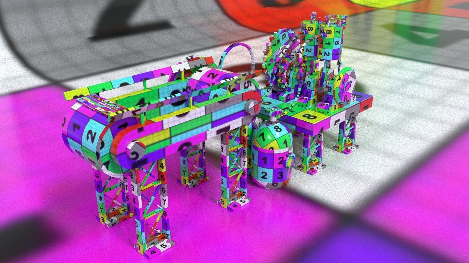 laos Rigging Mechanical Low-poly 3D model_11