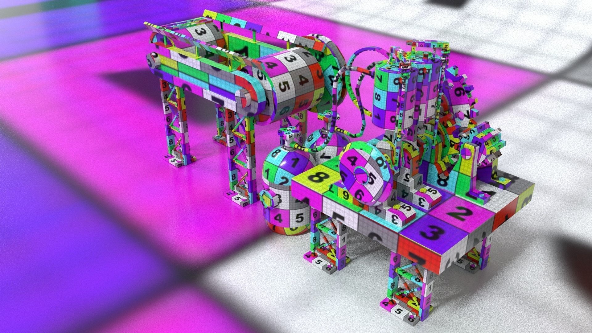 laos Rigging Mechanical Low-poly 3D model_12