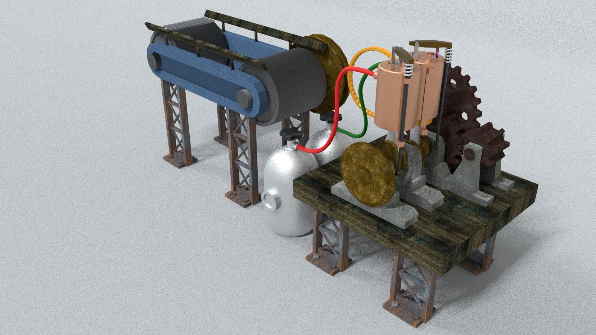 laos Rigging Mechanical Low-poly 3D model_2