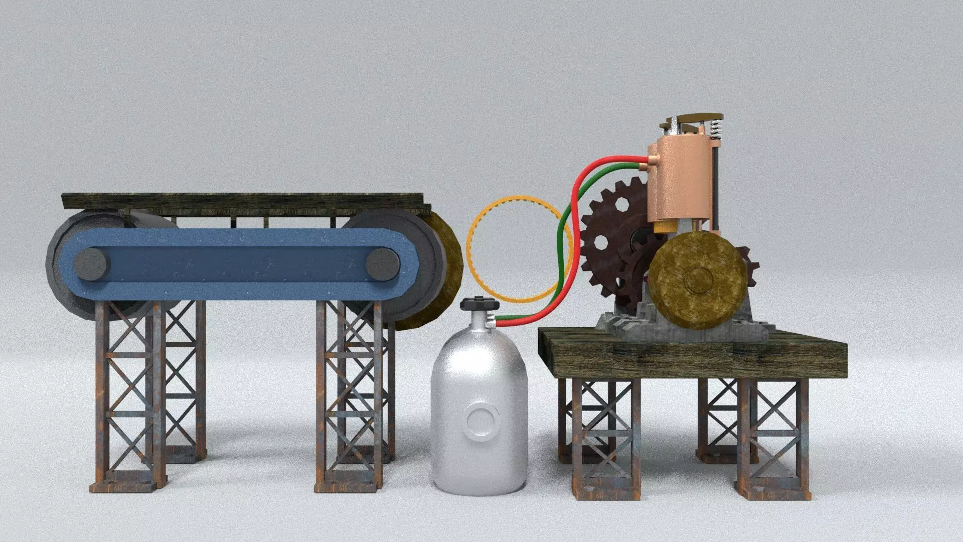 laos Rigging Mechanical Low-poly 3D model_0