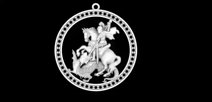 St George with stone arch